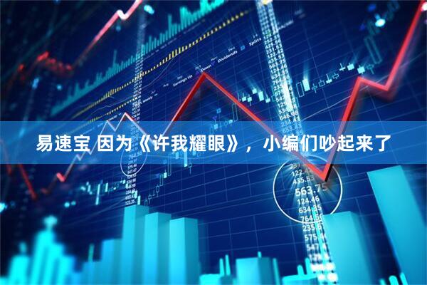 易速宝 因为《许我耀眼》，小编们吵起来了