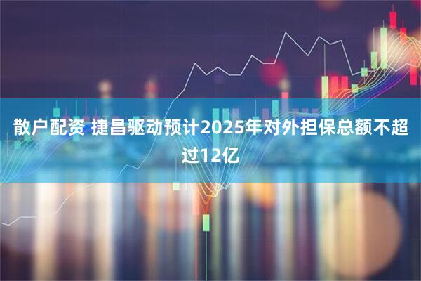 散户配资 捷昌驱动预计2025年对外担保总额不超过12亿